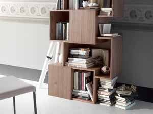 Walnut wood shelf with doors