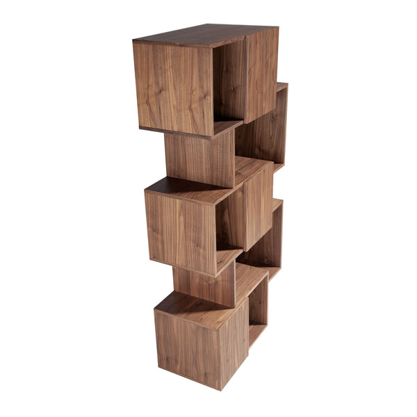 Walnut wood shelf with doors