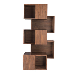 Walnut wood shelf with doors
