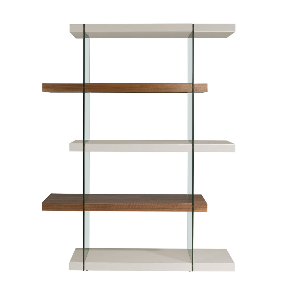Walnut and glass shelf