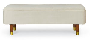 2-Seater Storage Bench 120 cm – Natural Finish Modern Seating