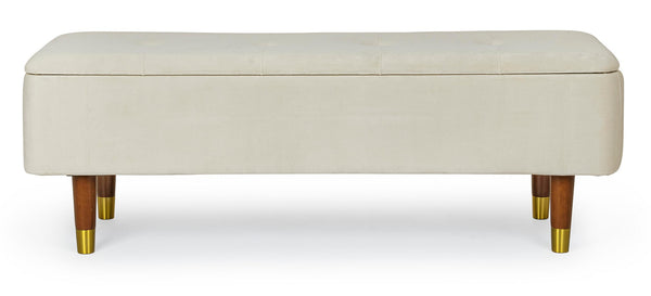 2-Seater Storage Bench 120 cm – Natural Finish Modern Seating
