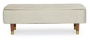 2-Seater Storage Bench 120 cm – Natural Finish Modern Seating
