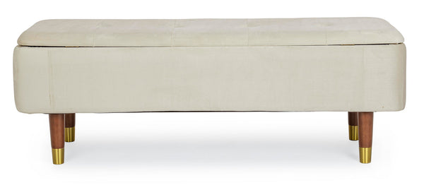 2-Seater Storage Bench 120 cm – Natural Finish Modern Seating
