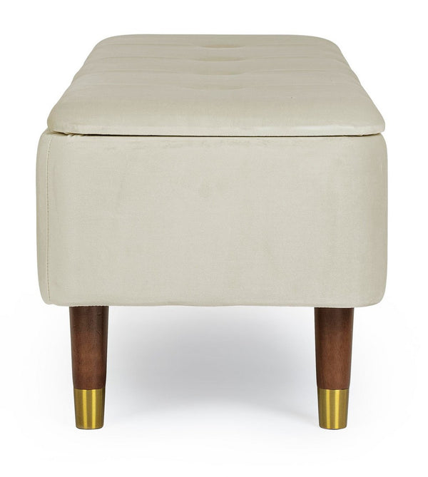 2-Seater Storage Bench 120 cm – Natural Finish Modern Seating