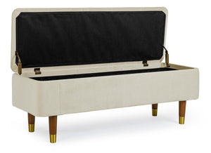 2-Seater Storage Bench 120 cm – Natural Finish Modern Seating