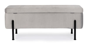 2-Seater Storage Bench 110 cm – Light Grey Modern Seating