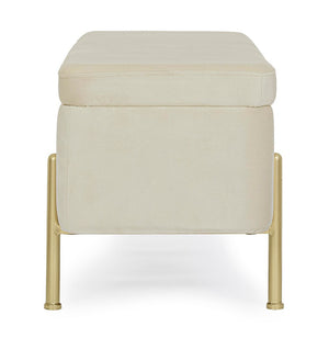 2-Seater Storage Bench 110 cm – Natural Finish Modern Seating