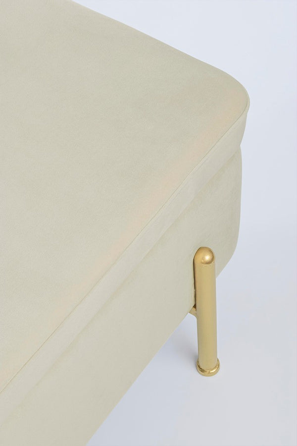 2-Seater Storage Bench 110 cm – Natural Finish Modern Seating