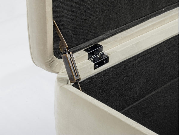 2-Seater Storage Bench 110 cm – Natural Finish Modern Seating