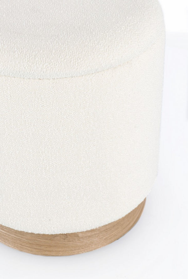 Set of 2 Storage Poufs – White Modern Seating with Hidden Storage
