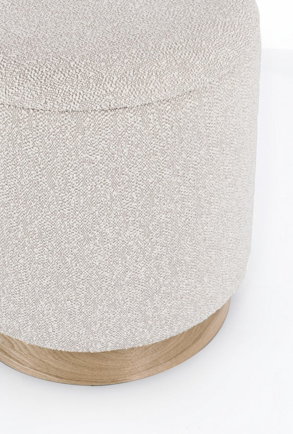 Set of 2 Storage Poufs – Light Grey Modern Seating with Hidden Storage