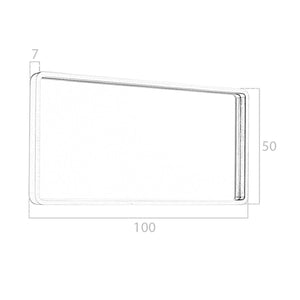 Rectangular walnut wall mirror