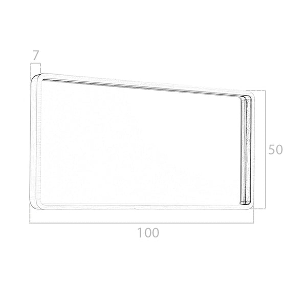 Rectangular walnut wall mirror