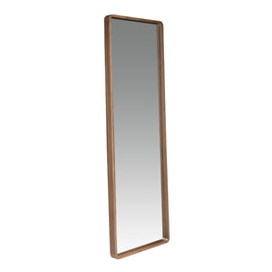 Rectangular walnut wall mirror