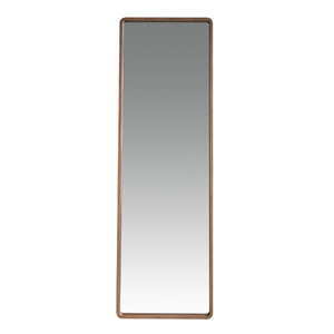 Rectangular walnut wall mirror