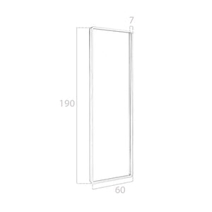 Rectangular walnut wall mirror