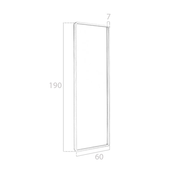 Rectangular walnut wall mirror
