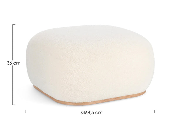 Round Pouf 36 cm – White Modern Seating