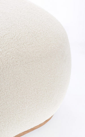 Round Pouf 36 cm – White Modern Seating
