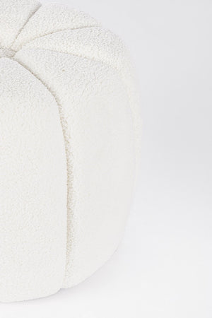 Round Pouf 39 cm – White Modern Seating