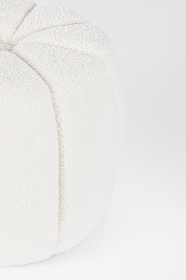 Round Pouf 39 cm – White Modern Seating