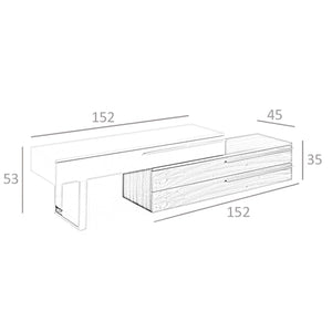 TV stand in beige wood, walnut and chromed steel