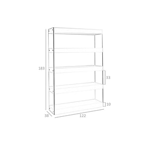 Walnut and glass shelf