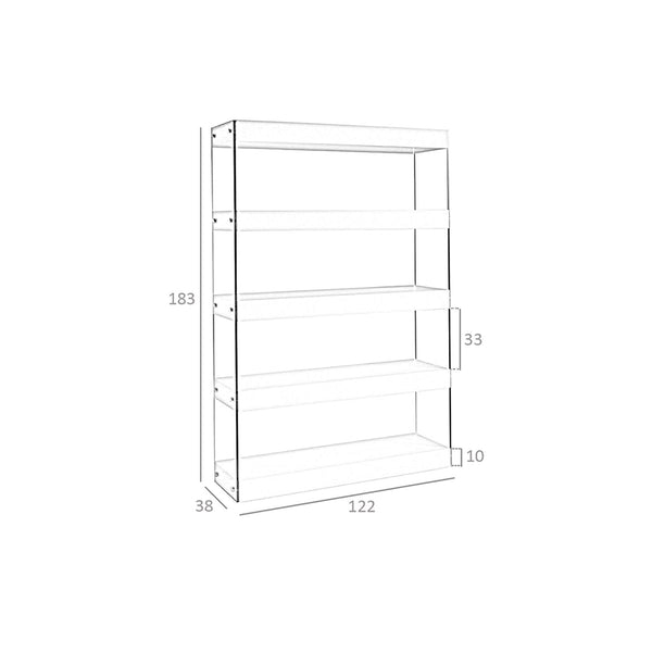 Walnut and glass shelf
