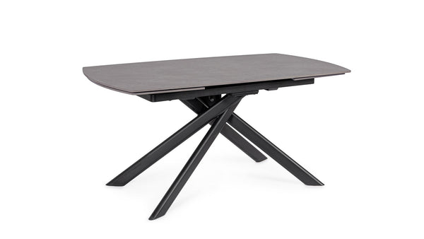 Extendable Dining Table 160–240 cm – Black Modern Table