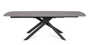 Extendable Dining Table 160–240 cm – Black Modern Table
