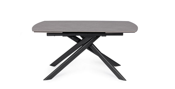 Extendable Dining Table 160–240 cm – Black Modern Table