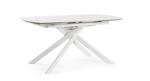 Extendable Dining Table 160–240 cm – White Modern Table
