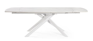 Extendable Dining Table 160–240 cm – White Modern Table