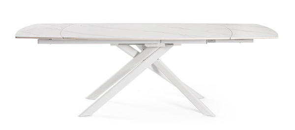 Extendable Dining Table 160–240 cm – White Modern Table