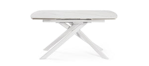 Extendable Dining Table 160–240 cm – White Modern Table