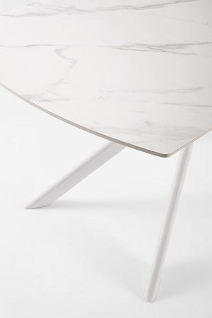 Extendable Dining Table 160–240 cm – White Modern Table