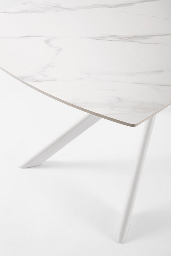 Extendable Dining Table 160–240 cm – White Modern Table