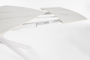 Extendable Dining Table 160–240 cm – White Modern Table
