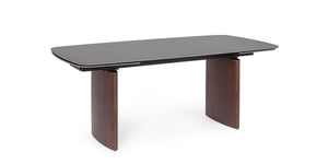 Extendable Dining Table 180–260 cm – Walnut & Grey Modern Table