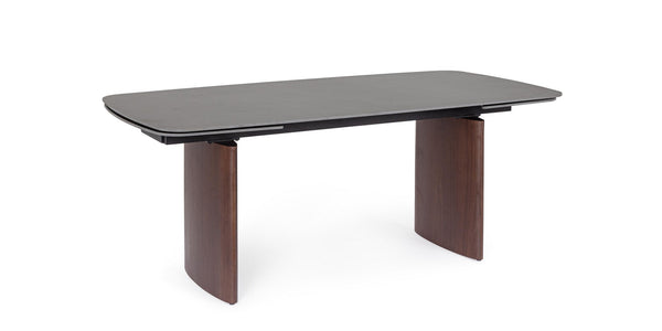 Extendable Dining Table 180–260 cm – Walnut & Grey Modern Table