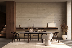Extendable Dining Table 180–260 cm – Walnut & Grey Modern Table