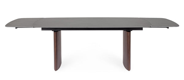 Extendable Dining Table 180–260 cm – Walnut & Grey Modern Table