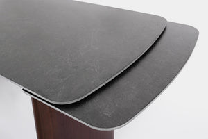 Extendable Dining Table 180–260 cm – Walnut & Grey Modern Table