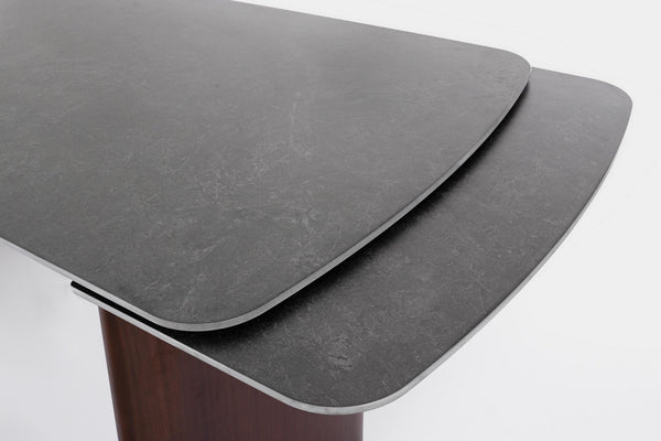Extendable Dining Table 180–260 cm – Walnut & Grey Modern Table