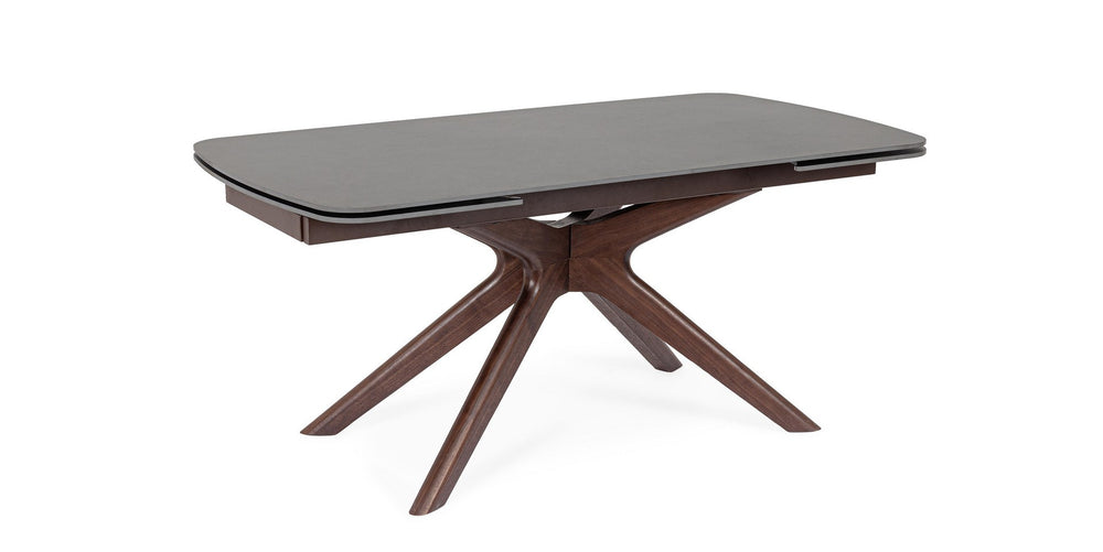 Extendable Dining Table 170–250 cm – Walnut & Grey Modern Table