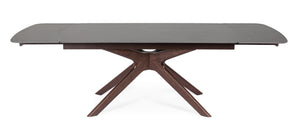 Extendable Dining Table 170–250 cm – Walnut & Grey Modern Table