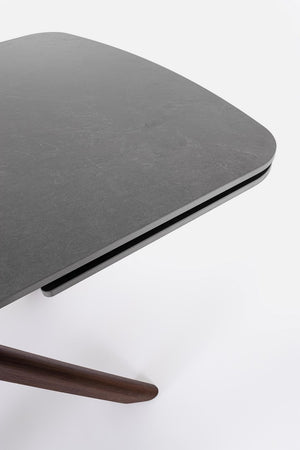 Extendable Dining Table 170–250 cm – Walnut & Grey Modern Table