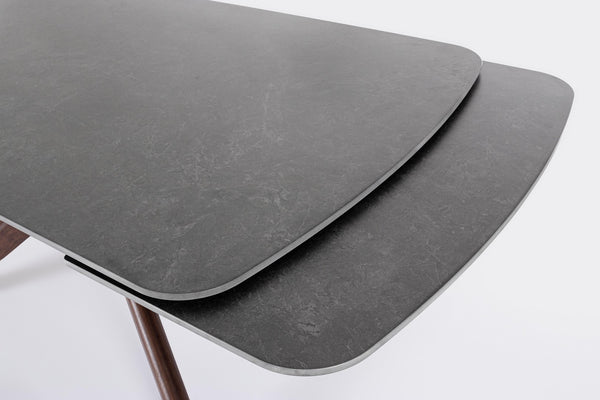 Extendable Dining Table 170–250 cm – Walnut & Grey Modern Table