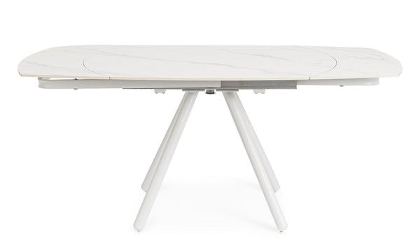 Extendable Dining Table 119–178 cm White Finish